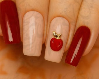 3d Apple Nail Art Decoration charms / 2pcs