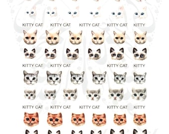 Cat Nail Stickers