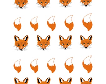 Fox Nail Art Tail Nail Water Decals