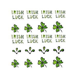 St. Patrick Nails Luck Wasserabziehbild