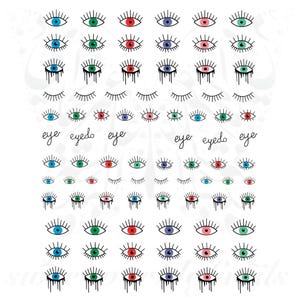 Evil eye Nail Art Stickers