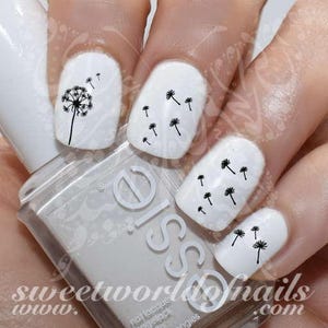 Dandelion Nail Art Nail Water Decals Slides