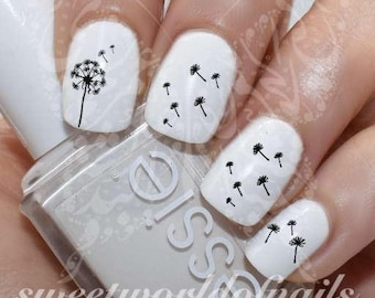 Dandelion Nail Art Nail Water Decals Slides