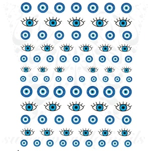 Blue Eye Nail Stickers