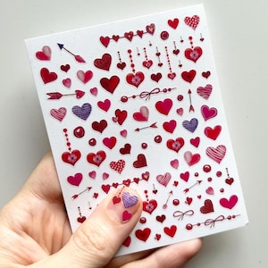 Valentine Nail Art Hearts Nail Stickers