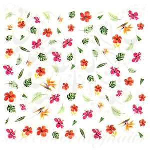 Flower Leaves Nail Art Decals