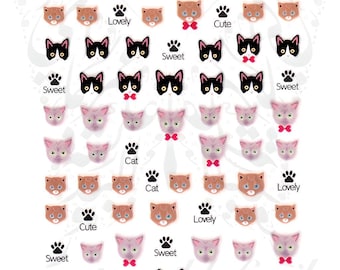 Cat Nail Stickers