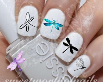 Dragonfly Nails Insect Nail Water Decals