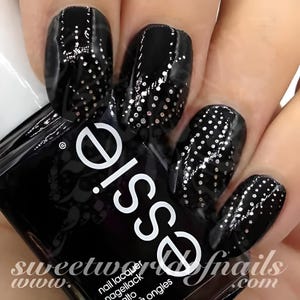Silver Dots Nail Art Water Decals