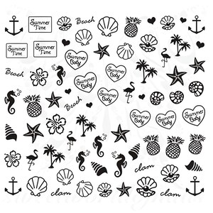 Summer Nail Art Water Decals