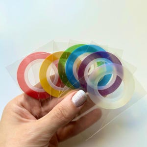 Adhesive decoration nail art rolls/striping tape Sticker 6 colors