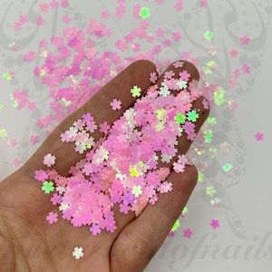 Décoration d'ongles de printemps fleurs de cerisier 3D rose clair