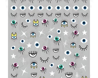 Adesivi per nail art con occhi
