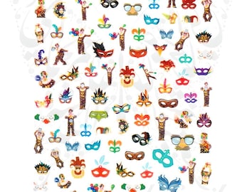 Karneval Karneval Nail Art Sticker