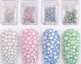 Pastel Opal Crystal Nail Art Rhinestones 3d Flatback Charms