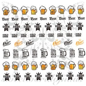 Beer Nail Art Water Decals