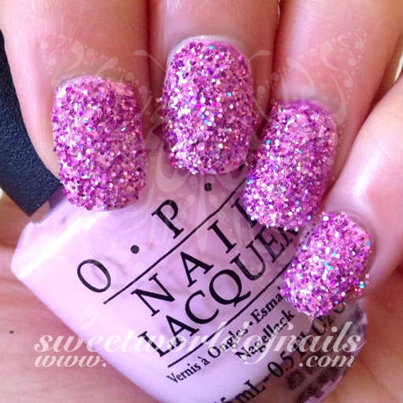 Nail Glitter Light Pink Sparkle Glitter Dust Powder Nail Art 