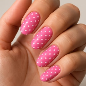 Pink Polka dots Nail Foil Paper Nail Art