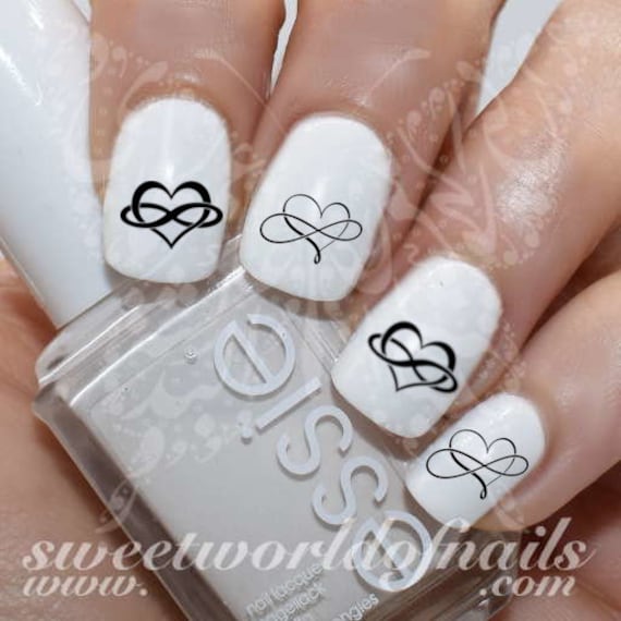 Infinity Heart Nail Art Nail Water Decals