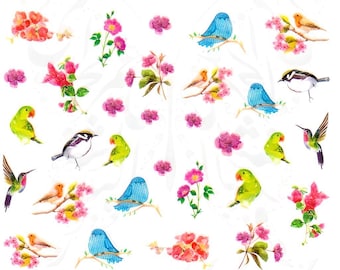 Birds Nail Art Nail Stickers