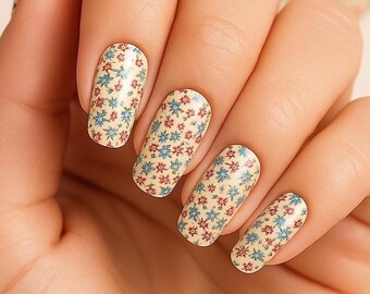 Floral Flower Nail Foil Paper Nail Art
