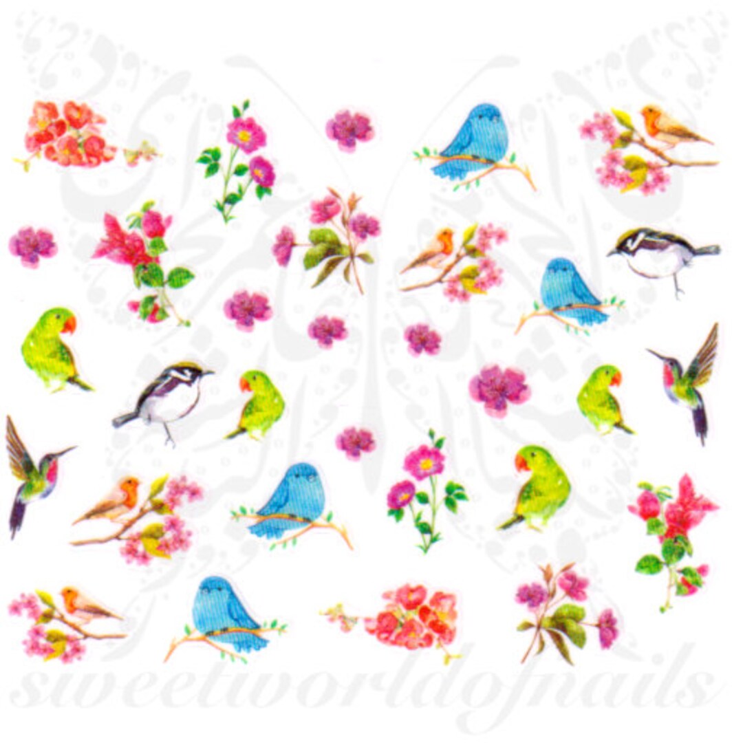 Stickers Nail Art Et Scrapbooking - Thème Noël (oiseaux, Moufles) - Neuf - Pour Ongles Et DIY
