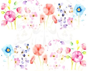 Spring Nail Art Flower Full Wraps