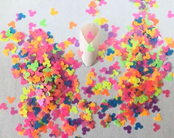 Colorful Neon Mouse Confetti Glitter