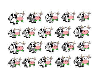 Waterstickers koe nailart