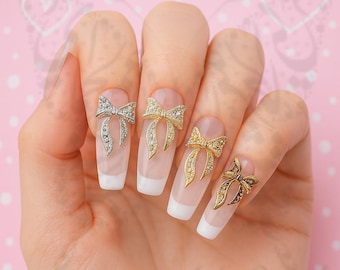 Coquette Bow Nail Charms: Ribbon Bowknot Nail Art - 15mm