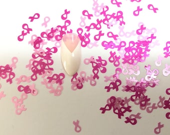 Pink Ribbon Breast Cancer Confetti glitter