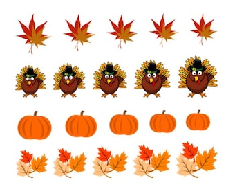 Arte de uñas de Acción de Gracias: pavo, hojas de otoño, calabaza, calcomanías de agua