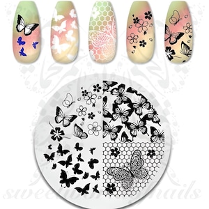 Butterfly Nail Art Stamping Plate