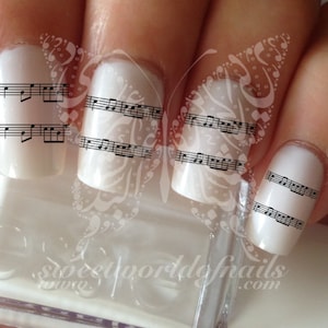 Music Sheet Notes Nail Art Music Notes Nail Water Decals Transfers Wraps