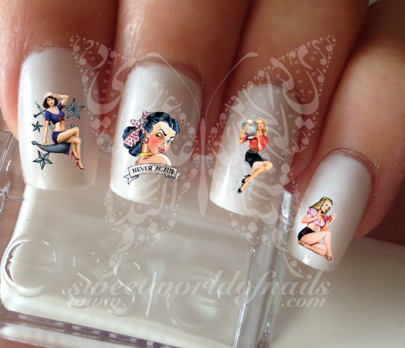 Finger nail cheap water decals