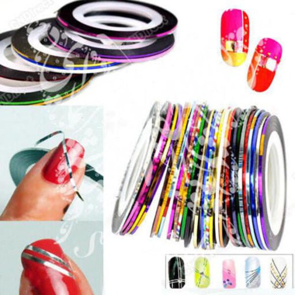 Adhesive decoration nail art rolls/striping tape Sticker 10 colors