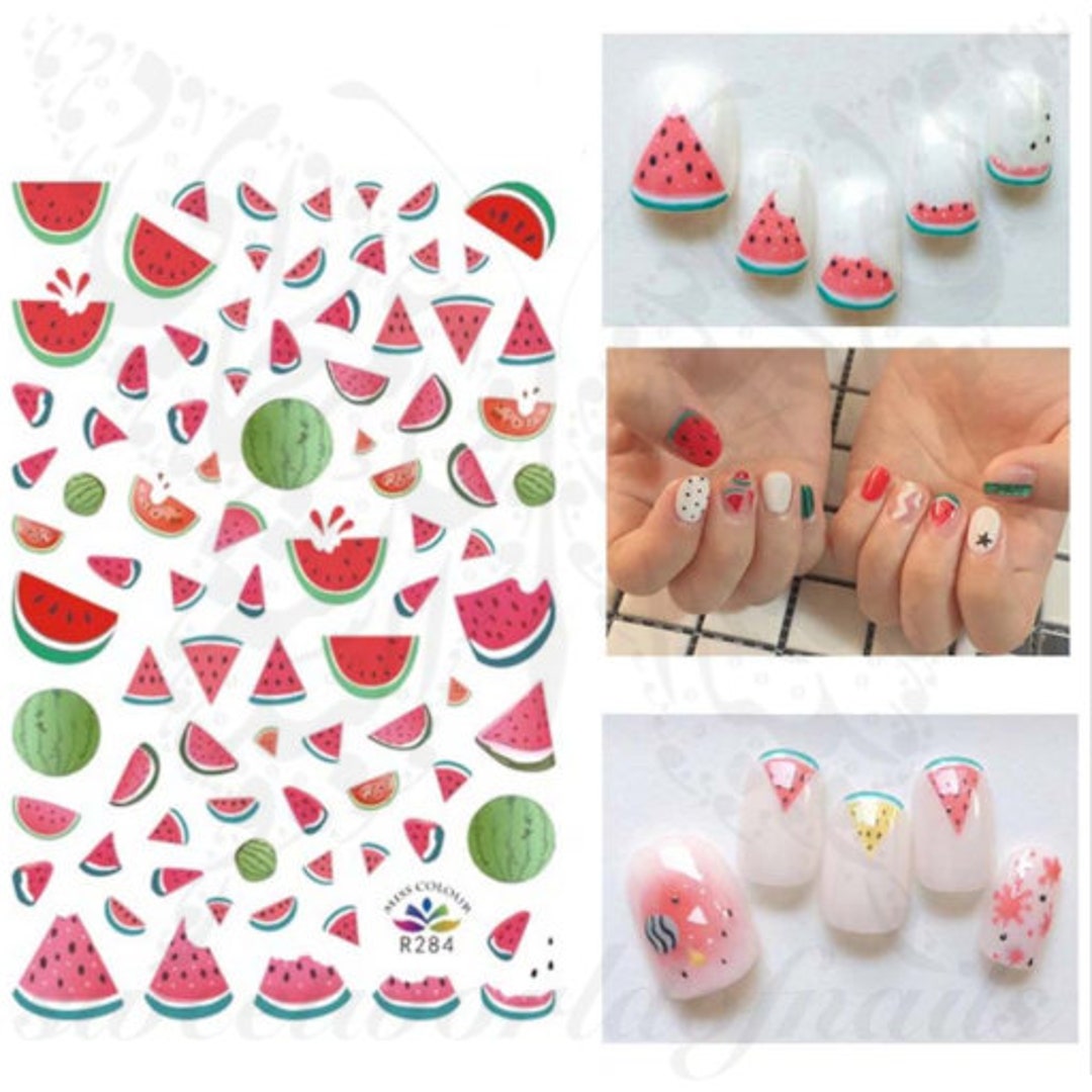 Watermelon Nail Art Nail Art Stickers Etsy