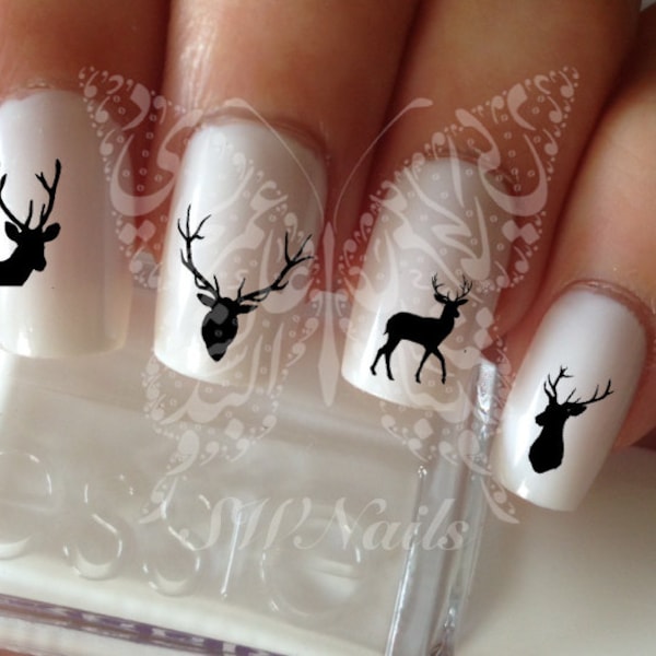 Deer Nail Art Nail Water Decals Transfers Wraps