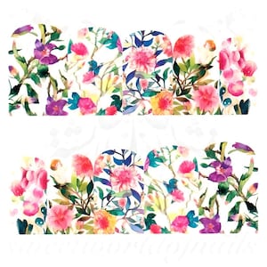 Frühling Nail Art Blumen voller Wraps