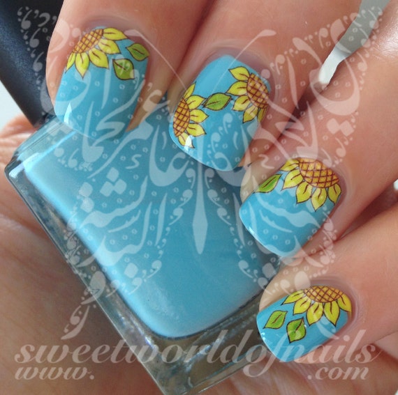 Freehand nail art inspired by Van Gogh's Sunflowers : r/NailArt