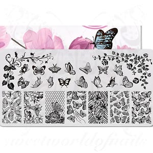 Butterfly Nail Art Stamping Plate