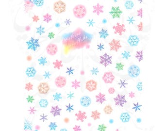 Colorful Snowflakes Nail Stickers