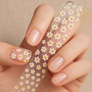 Carta stagnola per unghie con fiore di margherita Nail Art