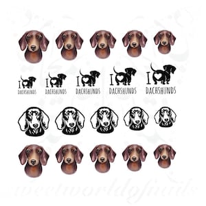 Dachshund Sausage Dog Nail Art Water Decals