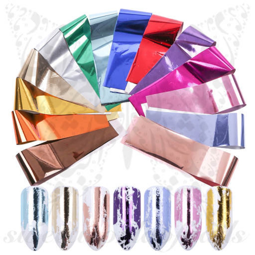Metallic Nail Foil Nail Art Transfer Foil - Etsy