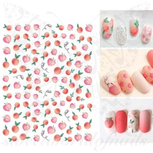 Peach Nail Art Nail Art Stickers