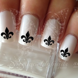 Fleur de lis waterstickers voor nailart