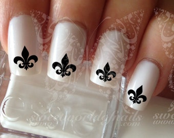 Fleur de lis Nail Art Nail Water Decals Transfers Wraps