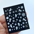 Christmas glittery sparkly 3D nail Stickers snowman Snowflakes angels