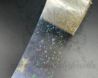 Holographic Transparent Star Nail Foil